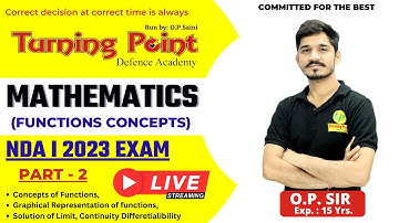 Functions Concepts | NDA 1 2023 | Graphs & Standard Functions Solution - NDA Mathematics by OP Sir