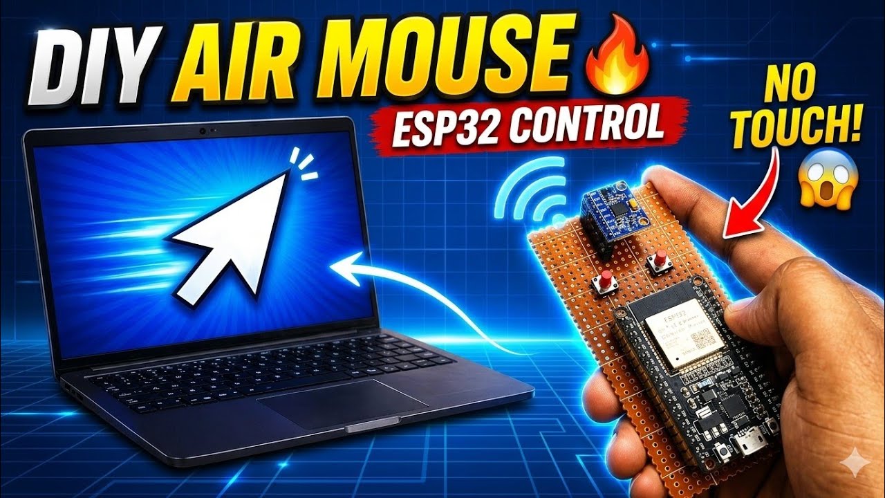 Make Your Own Air Mouse Using ESP32 🔥 | DIY Wireless Mouse | Best ...