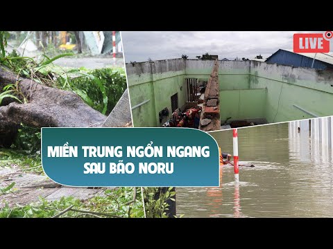 TRỰC TIẾP: Miền Trung ngổn ngang sau bão Noru