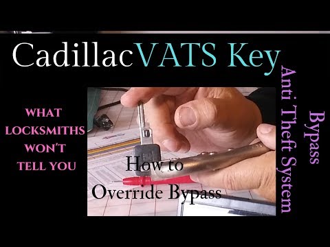 Cadillac | GM | VATS Key | Passkey 1 - 2  | Anti Theft System | How to Override - Bypass