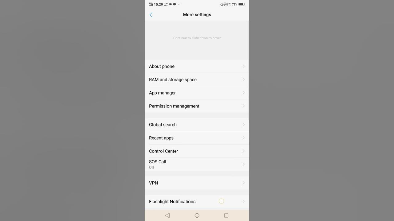 How to turn on flashlight notifications.i vivi y91/y91i. YouTube