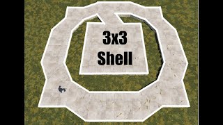 Rust Medium Group size Base build [3x3 core with Shell]