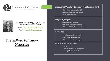 2021 Streamlined Offshore Voluntary Disclosure: Different IRS Streamlined Disclosure Options