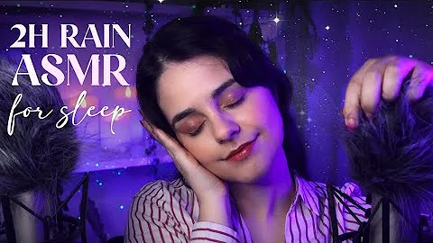 2H EYES CLOSED ASMR w/ RAIN for DEEP SLEEP 🌙 Ear to Ear Whispers