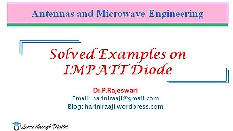 Solved Examples on IMPATT Diode#EC8701#Antennas and Microwave Engineering