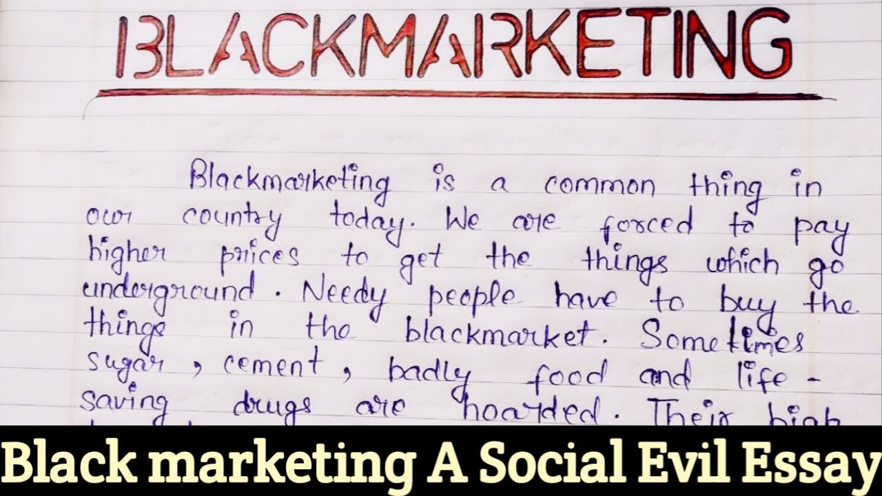 essay on black marketing