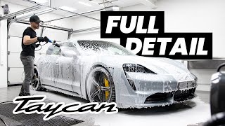 Porsche Taycan Turbo Wash, Polish & Ceramic Coating  ASMR