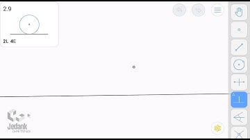 Euclidea Walkthrough - Beta Level 2.9 - Circle Tangent to Line