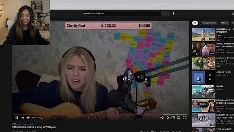 Valkyrae reacts to QTCinderella's song of her