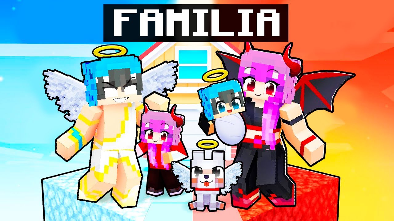 Familia de ÁNGEL vs Familia de DEMONIO en Minecraft!