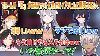 でろーんの「圧」があるチャットに負けるイブラヒムに爆笑する3人【イブラヒム/小森めと/一ノ瀬うるは/うるか/にじさんじ切り抜き/ぶいすぽ切り抜き】