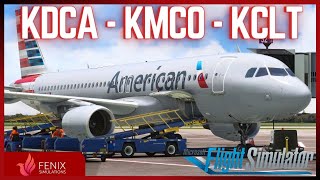 MSFS Live | American Ops | Fenix A320 | D.C. (DCA) ✈︎ Orlando (MCO) ✈︎ Charlotte (CLT) | #msfs2020