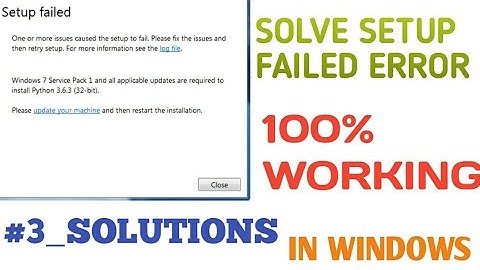 how to solve error "Setup Failed" in windows | PYTHON | WINDOWS | SEUP FAILED |Everything planet |