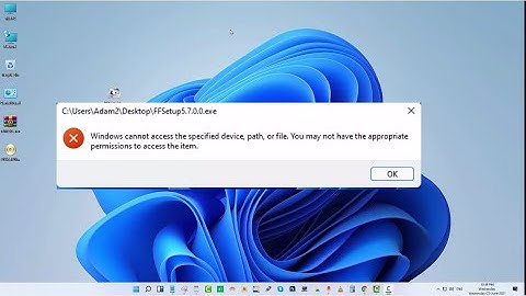 حل مشكلةلا يمكن Window الوصول لملف أ ومسار الجهاز المحدد Windows cannot access the specified device