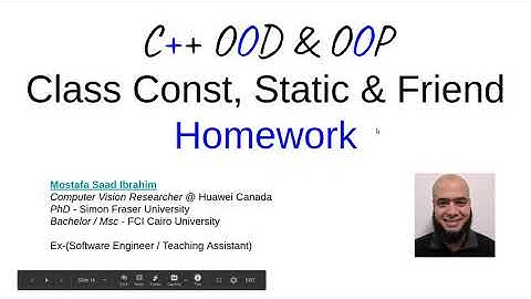 07 C++ OOD and OOP - Class Const, Static and Friend - 2 Homework