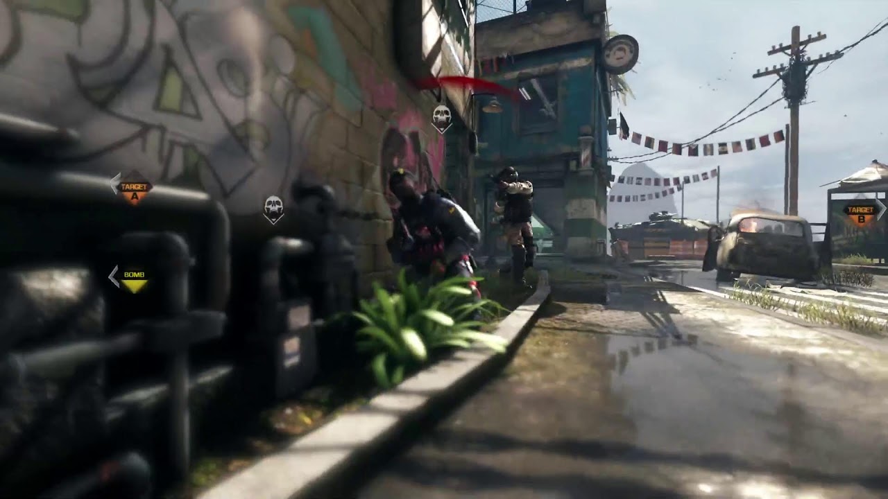 CoD Ghosts- 2 vs 16 bots- Favela- Realistic No Perks