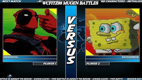WCFITZ88 MUGEN Battles | Deadpool vs SpongeBob