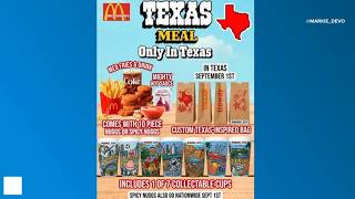 McDonalds rolls out Texas Meal with collectible cups celebrating Lone Star State