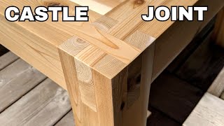 Outdoor COFFEE TABLE made using a 3way CASTLE JOINT (plans available)