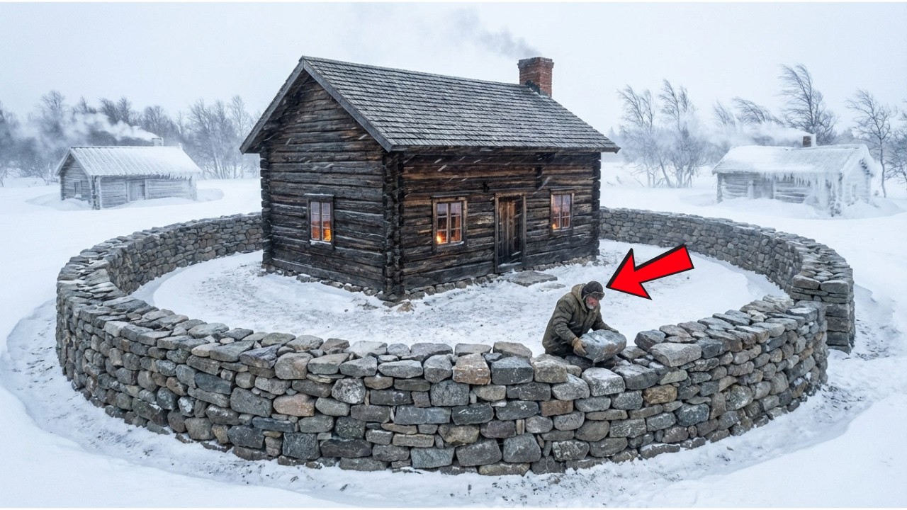 They Mocked His Stone Ring Around the Cabin — Until It Blocked Every Gust at −40°F