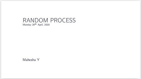 18EC44 ESLA Module-3 Random Process
