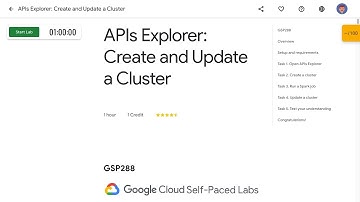 APIs Explorer Create and Update a Cluster GSP288