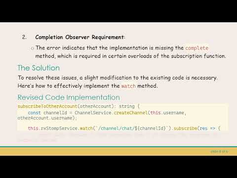 How to Use the watch Method in RxStomp for Angular Chat Applications