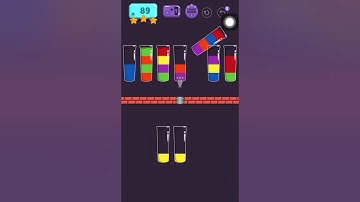Cups - water sort puzzle | level 89 | ⭐️⭐️⭐️