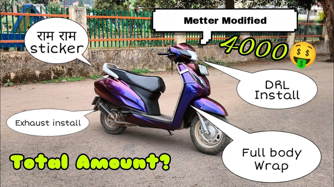 Fully modified Activa 6g Total cost? full review One in