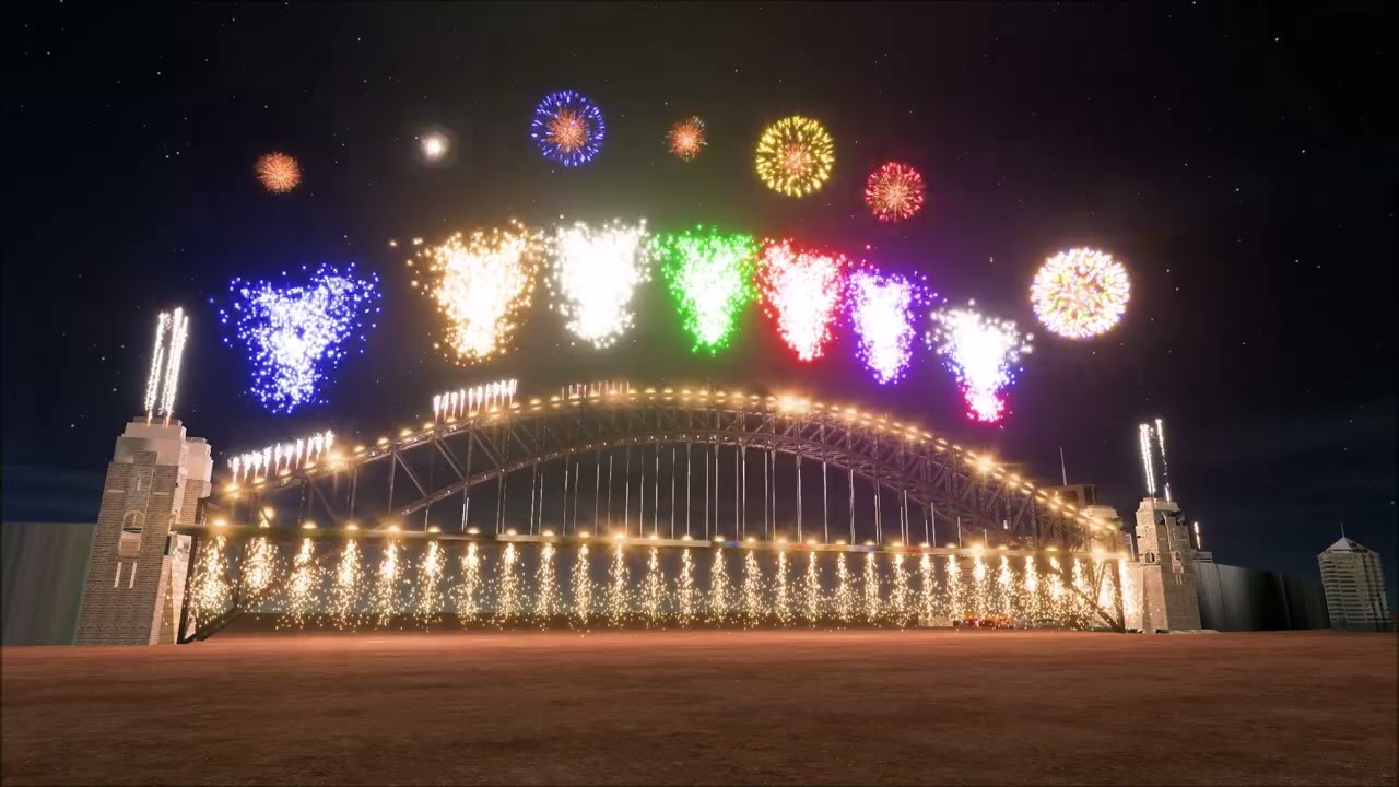 Sydney Olympic Fireworks - 2000 Olympic Fireworks Finale FWSim