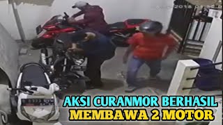 Aksi Curanmor 2021 - Maling Berhasil Membawa 2 Unit Sekaligus dalam Hitungan Detik