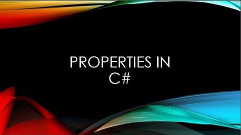 Properties in C# 