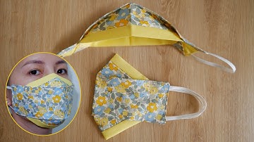 [NEW STYLE] DIY 2 Tone 3D Face Mask | Face Mask Sewing Tutorial