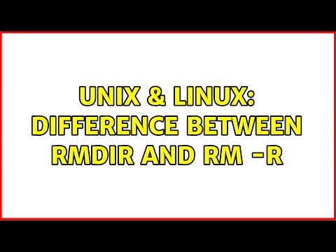 Unix & Linux: Difference between rmdir and rm -r (2 Solutions!!)