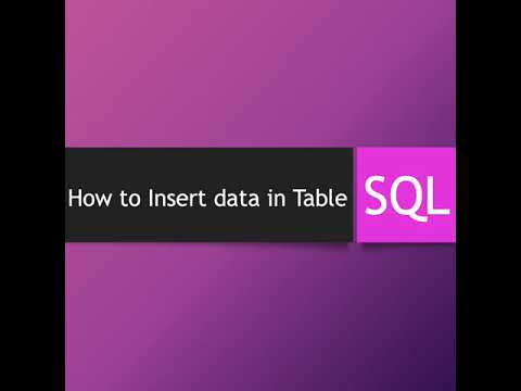 How to Insert