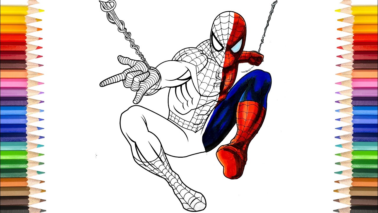 SPIDERMAN Coloring Pages Web Shooter Man Coloring Pages YouTube