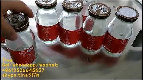 automatic turntable feeder glass honey bottle labeling machine