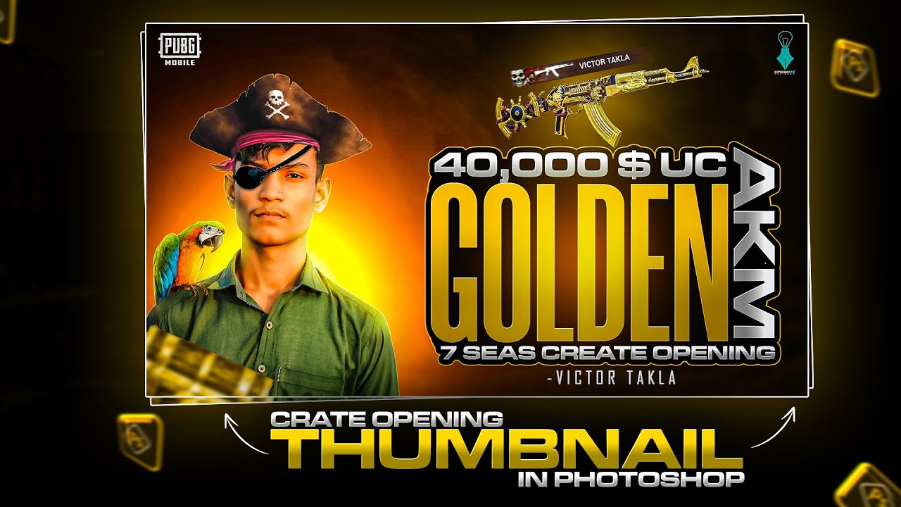 PUBG/BGMI Crate opening Thumbnail Design  pubg thumbnail kaisay banaye | Ehtisham gfx