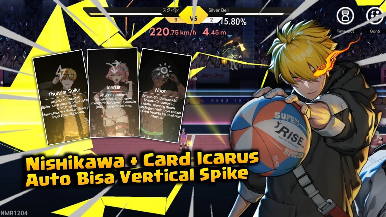 Main Nishikawa Di Event Pake Card Icarus  Auto Bisa Vertical Spike | The Spike VolleyBall Cross
