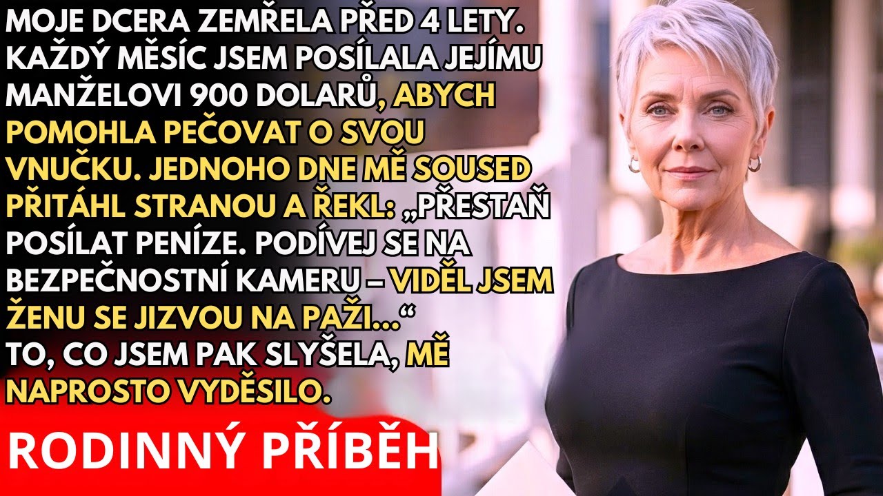 Můj zeť mě přesvědčil, že moje dcera zemřela při autonehodě. Čtyři roky jsem každý měsíc šila do krve a posílala mu devět set dolarů, abych se postarala o vnučku. Pak mi sousedka zašeptala: „Ta...