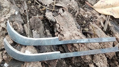 Indian Blacksmith Making a Bill Hook / Homemade Bill Hook