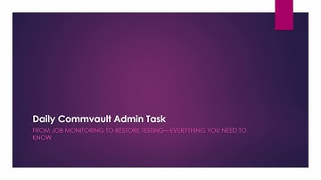 Commvault Admin Guide: Must-Do Daily Tasks #certification  #backupandrecovery #interview  #backup