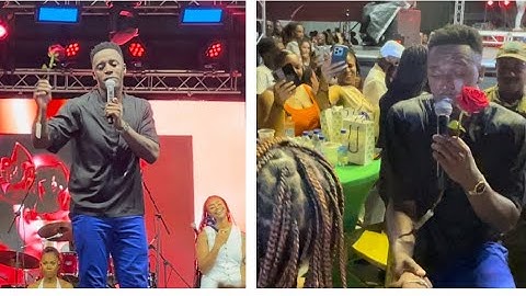 Romain Virgo serenades lady in red dress | Romain Virgo live in St. Vincent| Rise Reggae concert |