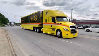 NASCAR hauler parade in Wilkesboro