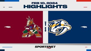 NHL Highlights | Coyotes vs. Predators - February 10, 2024