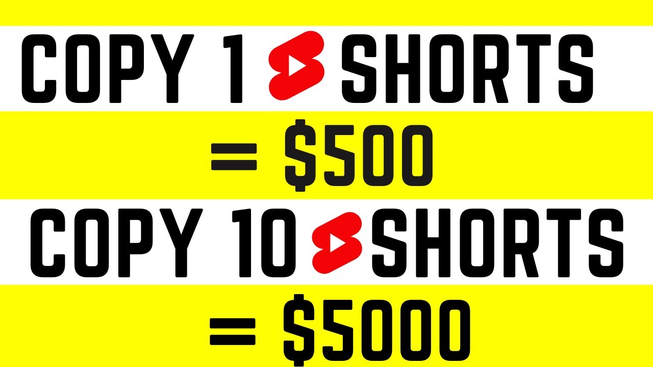 Copy and Paste YouTube Shorts And Make Money Online 2023 | No ...