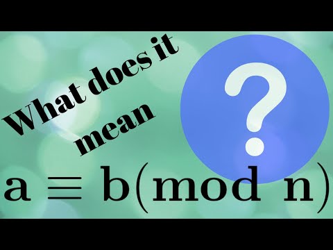 Number Theory | Congruence Modulo n -- Definition and Examples