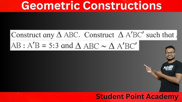 Construct any triangle ABC. Construct D A