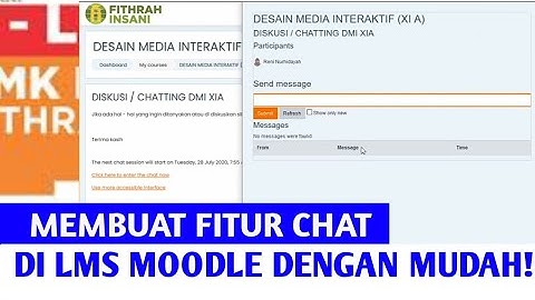 MEMBUAT FITUR CHATING DI E-LEARNING BERBASIS MOODLE (UNTUK PENGAJAR)