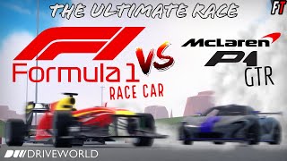THE ULTIMATE RACE IN ROBLOX DRIVE WORLD! (Mclaren P1 GTR VS F1!) screenshot 1